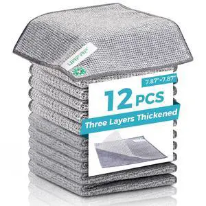 12Pcs New Upgrade 2-Layer Non Scratch Wire Dishcloth,Wire Dishwashing Rag,Reusable Quick-Dry Odor-Free Scrub Cloths for Dishes, Kitchen Cleaning Dish Rags for Cookware,Sinks, Dishes,Stove 12Pcs New Upgrade 2-Layer Non Scratch Wire Dishcloth,Wire Dishwashing Rag,Reusable Quick-Dry Odor-Free Scrub Cloths for Dishes, Kitchen Cleaning Dish Rags for Cookware,Sinks, Dishes,Stove