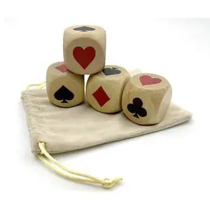 Wooden Euchre Trump Marker Dice Set - Large 1.57" (4cm) Clear Printed Euchre Cube, Trump Poker Game Kit, for Adults & Card Game Lovers (Four Pieces) Wooden Euchre Trump Marker Dice Set - Large 1.57" (4cm) Clear Printed Euchre Cube, Trump Poker Game Kit, for Adults & Card Game Lovers (Four Pieces)