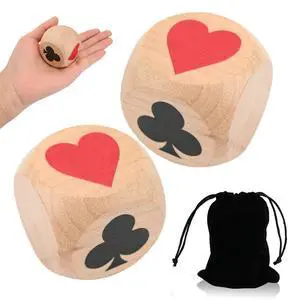 Large Trump Marker Dice Set 1.57'', 2pcs Wooden Euchre Cube with Black Velvet Storage Bag, Trump Indicator for Euchre, Pinochle Bridge Poker and More, Great Gift for Card Game Enthusiasts (2) Large Trump Marker Dice Set 1.57'', 2pcs Wooden Euchre Cube with Black Velvet Storage Bag, Trump Indicator for Euchre, Pinochle Bridge Poker and More, Great Gift for Card Game Enthusiasts (2)