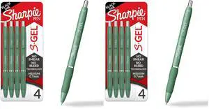 S-Gel, Gel Pens, Medium Point, Black Ink | 0.7mm | Green Barrel | 8 Pens Total S-Gel, Gel Pens, Medium Point, Black Ink | 0.7mm | Green Barrel | 8 Pens Total