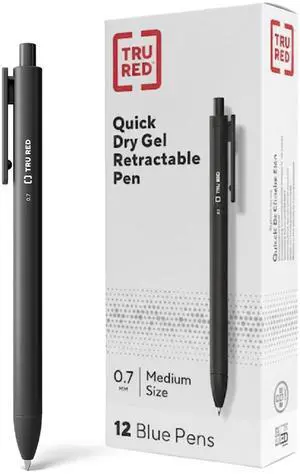Retractable Gel Pens, Medium Point 0.7mm, Black Ink, 12 Pack QuickDry Pens for NoSmear Notes & Office Writing Retractable Gel Pens, Medium Point 0.7mm, Black Ink, 12 Pack QuickDry Pens for NoSmear Notes & Office Writing