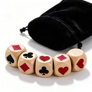 5pcs Wooden Euchre Trump Marker Dice Set - Large 1.57" (4cm) Clear Printed Euchre Cube, Trump Poker Game Kit, for Euchre Players & Card Game Lovers 5pcs Wooden Euchre Trump Marker Dice Set - Large 1.57" (4cm) Clear Printed Euchre Cube, Trump Poker Game Kit, for Euchre Players & Card Game Lovers