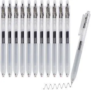 Quiet Clicker Gel Ink Pens, Medium Point (0.7mm), Black Ink, 12 Count - Home, Office, School, Journaling, Writing, Note-Taking, Teacher Supplies Quiet Clicker Gel Ink Pens, Medium Point (0.7mm), Black Ink, 12 Count - Home, Office, School, Journaling, Writing, Note-Taking, Teacher Supplies