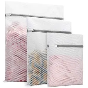 3Pcs Durable Honeycomb Mesh Laundry Bags for Delicates 3Pcs Durable Honeycomb Mesh Laundry Bags for Delicates