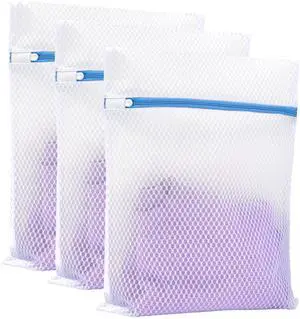 Mesh Laundry Bags, 3 Pack Medium (12 x 16"), Ultra Durable Honeycomb Mesh Bags With Anti-Rust Zipper for Washing Delicates & Protect Clothes, Laundry Room Organization Essentials Mesh Laundry Bags, 3 Pack Medium (12 x 16"), Ultra Durable Honeycomb Mesh Bags With Anti-Rust Zipper for Washing Delicates & Protect Clothes, Laundry Room Organization Essentials