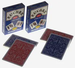 Euchre Card Game Set | 4 Pre-Stripped Decks (9-Ace) with Blank Counter Cards | 2 Red & 2 Blue Decks | Classic Euchre Playing Cards - Improved Durability Euchre Card Game Set | 4 Pre-Stripped Decks (9-Ace) with Blank Counter Cards | 2 Red & 2 Blue Decks | Classic Euchre Playing Cards - Improved Durability