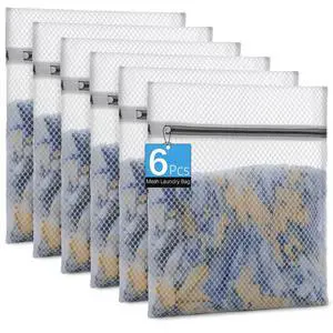 Honeycomb Mesh Laundry Bags for Delicates - 12x16 Inches Medium Washing Bags for Bras, Lingerie, Socks, Baby Clothes - Gentle Wash Protection with Zipper Closure (6) Honeycomb Mesh Laundry Bags for Delicates - 12x16 Inches Medium Washing Bags for Bras, Lingerie, Socks, Baby Clothes - Gentle Wash Protection with Zipper Closure (6)
