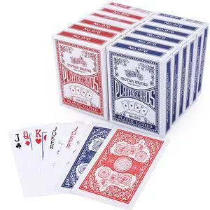 Playing Cards, 12 Pack, Decks of Cards Bulk, Poker Size, Standard Index, for Blackjack, Euchre, Canasta Card Game, 6 Blue and 6 Red, Casino Grade Poker Cards Playing Cards, 12 Pack, Decks of Cards Bulk, Poker Size, Standard Index, for Blackjack, Euchre, Canasta Card Game, 6 Blue and 6 Red, Casino Grade Poker Cards
