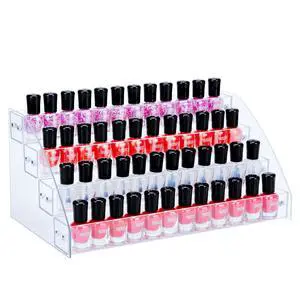 Nail Polish Organizer Holder Rack 4 Layers Acrylic Display Rack Eyeglasses Shelf Essential Oils Ink Storage Holds Up to 64 (Fit 1-2oz Bottles) Nail Polish Organizer Holder Rack 4 Layers Acrylic Display Rack Eyeglasses Shelf Essential Oils Ink Storage Holds Up to 64 (Fit 1-2oz Bottles)