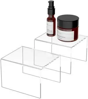 Acrylic Shelf Riser 6x5.1x4 pack of 2, Clear Acrylic Stand for Figure, Cosmetics, Bags, Shoes, Toys, Collectibles, 6x5.1x4 Inch Acrylic Shelf Riser 6x5.1x4 pack of 2, Clear Acrylic Stand for Figure, Cosmetics, Bags, Shoes, Toys, Collectibles, 6x5.1x4 Inch