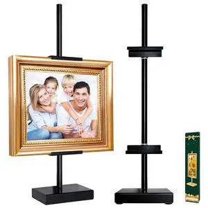 1 Pack Adjustable Tabletop Easel Stand, Metal Picture Stands for Display, Black Easel Picture Frame Holder Stand for Art Photo Signs, Table Easels for Display18 Inch Black 1 Pack Adjustable Tabletop Easel Stand, Metal Picture Stands for Display, Black Easel Picture Frame Holder Stand for Art Photo Signs, Table Easels for Display18 Inch Black