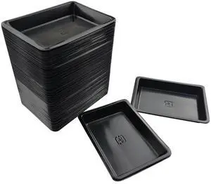 100 Pack Rectangle Plastic Soy Sauce Dishes, Disposable Sauce Dish for Dipping, Hot Sushi Plates, Sauce Serving Dish Set, Seasoning Appetizer Plates for BBQ, Salad - Black 100 Pack Rectangle Plastic Soy Sauce Dishes, Disposable Sauce Dish for Dipping, Hot Sushi Plates, Sauce Serving Dish Set, Seasoning Appetizer Plates for BBQ, Salad - Black
