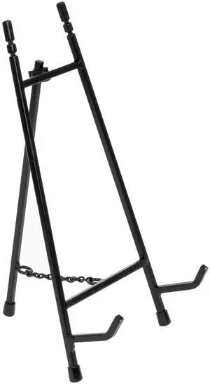 11 Tall Modern Metal Tripod Plate Stand and Art Holder Easel, Black 11 Tall Modern Metal Tripod Plate Stand and Art Holder Easel, Black