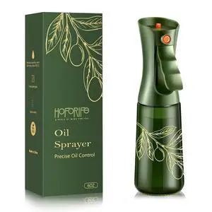 Glass Olive Oil Sprayer for Cooking 7.5 oz (Olive Green & Gold) Glass Olive Oil Sprayer for Cooking 7.5 oz (Olive Green & Gold)