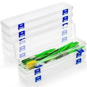 8 Pack Plastic Paint Brush Holder, 13" Long Translucent Watercolor Pens Pencils Case with Buckle Design, Paintbrush Drawing Tools Storage Box Container with Hinged Lid for Artist Art Craft 8 Pack Plastic Paint Brush Holder, 13" Long Translucent Watercolor Pens Pencils Case with Buckle Design, Paintbrush Drawing Tools Storage Box Container with Hinged Lid for Artist Art Craft