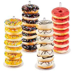 4PCS Acrylic Donut Display Stand Tower - Dessert Table Holder for Donuts, Bagels & Doughnuts - Perfect for Parties, Christmas, Birthday & New Year 4PCS Acrylic Donut Display Stand Tower - Dessert Table Holder for Donuts, Bagels & Doughnuts - Perfect for Parties, Christmas, Birthday & New Year