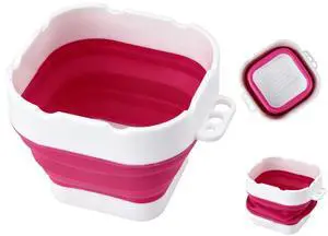 Collapsible Silicone Brush Washer - Portable Foldable Water Cup & Basin for Watercolor, Acrylic, Oil Painting | Artist Brush Cleaner and Holder | Red Collapsible Silicone Brush Washer - Portable Foldable Water Cup & Basin for Watercolor, Acrylic, Oil Painting | Artist Brush Cleaner and Holder | Red
