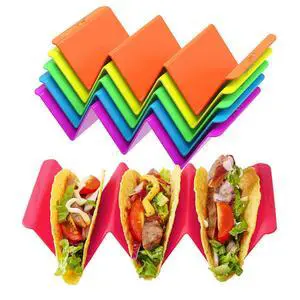 Colorful Taco Holder Stands Set of 6, Large Taco Trays Colorful Taco Holder Stands Set of 6, Large Taco Trays