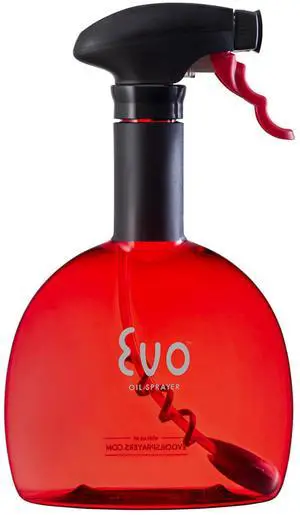Evo Original Oil Sprayer Bottle | Non-Aerosol for Olive Oil, Cooking Oils, Vinegars | 24-Oz Capacity | Rotatable Nozzle | Gourmet Cooking Tools - Food-Safe Materials | Red Evo Original Oil Sprayer Bottle | Non-Aerosol for Olive Oil, Cooking Oils, Vinegars | 24-Oz Capacity | Rotatable Nozzle | Gourmet Cooking Tools - Food-Safe Materials | Red