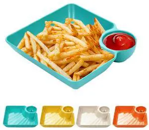 4 Pcs Chips and Salsa Serving Dish Plates, Veggie Platter Dipping Serving Trays with Sauce Rack for Buffet Family Party Appetizer Sushi Taco Salsa Charcuterie Barbecue Plate, Reusable (Mixed Colors) 4 Pcs Chips and Salsa Serving Dish Plates, Veggie Platter Dipping Serving Trays with Sauce Rack for Buffet Family Party Appetizer Sushi Taco Salsa Charcuterie Barbecue Plate, Reusable (Mixed Colors)