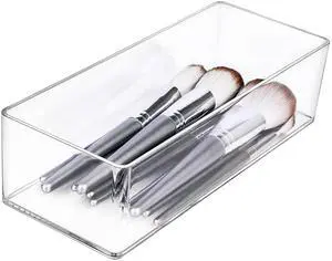 Acrylic Organizers, Bathroom Organizer for Drawer, Cosmetic Display Cases for Vanity, Countertop, Desk, Kitchen, and Makeup Storage, 1-Section Acrylic Organizers, Bathroom Organizer for Drawer, Cosmetic Display Cases for Vanity, Countertop, Desk, Kitchen, and Makeup Storage, 1-Section