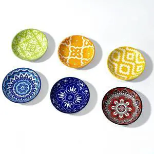 Ceramic Dipping Bowls, 3 oz Soy Sauce Dish Pinch Bowls, Small Bowls for Condiments & Side Dishes, Mini Appetizer Plates for Sushi & Charcuterie, Microwave & Dishwasher Safe, Set of 6 Ceramic Dipping Bowls, 3 oz Soy Sauce Dish Pinch Bowls, Small Bowls for Condiments & Side Dishes, Mini Appetizer Plates for Sushi & Charcuterie, Microwave & Dishwasher Safe, Set of 6