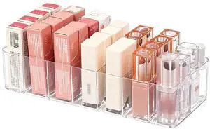Clear Acrylic Makeup Organizers, 7-Section Bathroom Organizer for Drawer, Cosmetic Display Cases, Blushes Highlighters Eyeshadow Powder Makeup Organizer Holder Storage Clear Acrylic Makeup Organizers, 7-Section Bathroom Organizer for Drawer, Cosmetic Display Cases, Blushes Highlighters Eyeshadow Powder Makeup Organizer Holder Storage