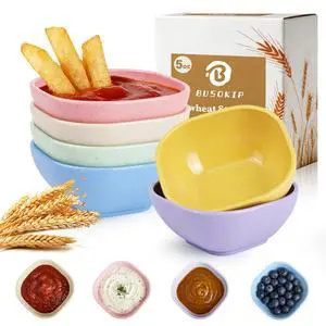 Soy Sauce Dish 5 OZ, Small Bowls for Dip, Unbreakable Chip and Dip Bowl, Wheat Straw Bowl Sets of 6, Dipping Sauce Cups for Party, Kitchen, Dishwasher Safe Dipping Bowls for Ketchup - Colorful Soy Sauce Dish 5 OZ, Small Bowls for Dip, Unbreakable Chip and Dip Bowl, Wheat Straw Bowl Sets of 6, Dipping Sauce Cups for Party, Kitchen, Dishwasher Safe Dipping Bowls for Ketchup - Colorful
