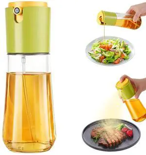 Olive Oil Sprayer and Dispenser 2 in 1, 10oz/300ml Oil Mister & Pourer with Portion Control, Food Grade Kitchen Gadget for Air Fryer, Cooking, Salad, BBQ, Fryin(Green) Olive Oil Sprayer and Dispenser 2 in 1, 10oz/300ml Oil Mister & Pourer with Portion Control, Food Grade Kitchen Gadget for Air Fryer, Cooking, Salad, BBQ, Fryin(Green)