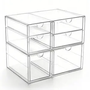 Acrylic Makeup Organizer Clear Storage Drawer with 6 Small Drawers Acrylic Makeup Organizer Clear Storage Drawer with 6 Small Drawers