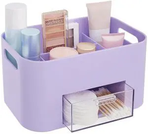 Bliss Lilac Purple Makeup Organizer for Countertop, Divided Bathroom Organizer & Storage Drawer, Makeup Brush Holder, Cosmetic & Nail Polish Organizer, Made in USA Bliss Lilac Purple Makeup Organizer for Countertop, Divided Bathroom Organizer & Storage Drawer, Makeup Brush Holder, Cosmetic & Nail Polish Organizer, Made in USA