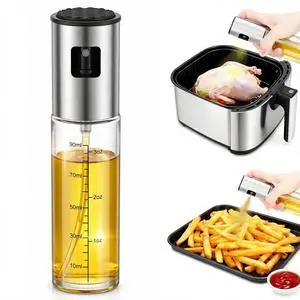 Olive Oil Sprayer, 3.5oz/100ml Oil Sprayer for Cooking, Oil Sprayer for Air Fryer, Stainless Steel Pump for Mist Spray, Food Grade Glass Metarial Mister for Kitchen Gadgets, Salad, BBQ Olive Oil Sprayer, 3.5oz/100ml Oil Sprayer for Cooking, Oil Sprayer for Air Fryer, Stainless Steel Pump for Mist Spray, Food Grade Glass Metarial Mister for Kitchen Gadgets, Salad, BBQ