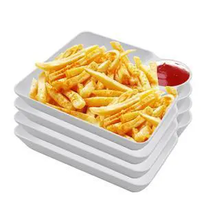 4 Pcs Split Party Platter Chips and Dip Serving Dish (5.9"x5.9") Serving Trays for Entertaining with Sauce Holder for Salad Dumpling (White) 4 Pcs Split Party Platter Chips and Dip Serving Dish (5.9"x5.9") Serving Trays for Entertaining with Sauce Holder for Salad Dumpling (White)