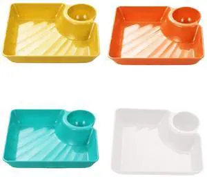 4pcs Dumpling Plate,Plastic Plates with Dipping Saucer,Dumpling Plates with Sauce Compartment for Party Chips,Sushi, Dumpling, Snack(4 Colors) 4pcs Dumpling Plate,Plastic Plates with Dipping Saucer,Dumpling Plates with Sauce Compartment for Party Chips,Sushi, Dumpling, Snack(4 Colors)