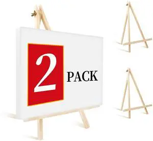 2 Pack 14 Inch Wood Easels, Tabletop Easels, Easel Stand for Painting, Tripod Painting Easels for Art & Crafts, Portable Canvas Holders 2 Pack 14 Inch Wood Easels, Tabletop Easels, Easel Stand for Painting, Tripod Painting Easels for Art & Crafts, Portable Canvas Holders