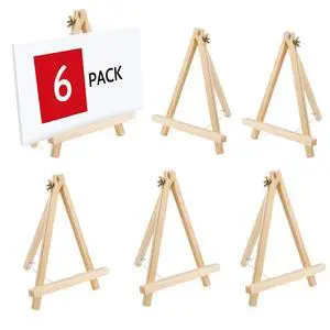 6PCS Wood Easels, 9 Inches Tabletop Easels, Tripod, Painting Party Easel, Kids Student Tabletop Easels for Painting, Art Craft Painting Easel Stand for Artist Adults Students 6PCS Wood Easels, 9 Inches Tabletop Easels, Tripod, Painting Party Easel, Kids Student Tabletop Easels for Painting, Art Craft Painting Easel Stand for Artist Adults Students