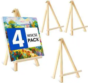 4 Pack 11.8In Tabletop Easel, Wooden Easels for Paiting Adjustable Foldable for Kids, Students, Beginners 4 Pack 11.8In Tabletop Easel, Wooden Easels for Paiting Adjustable Foldable for Kids, Students, Beginners