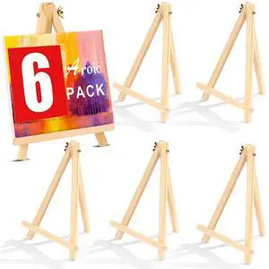9 inch Easel for Painting, 6 Pack Wooden Easel Stand for Sign, Tabletop Easels for Painting Canvases, Small Art Easel Canvas Stand Photo Display Tripod Holder for Kids Adults 9 inch Easel for Painting, 6 Pack Wooden Easel Stand for Sign, Tabletop Easels for Painting Canvases, Small Art Easel Canvas Stand Photo Display Tripod Holder for Kids Adults