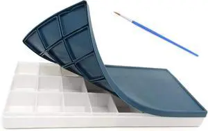 24 Paint Palette Plastic Paint Holder Watercolor Paint Saver Art Gouache Acrylic Graffiti Paint Wells Rubber Lid Trays Prepared for Artists, Students and Children 24 Paint Palette Plastic Paint Holder Watercolor Paint Saver Art Gouache Acrylic Graffiti Paint Wells Rubber Lid Trays Prepared for Artists, Students and Children
