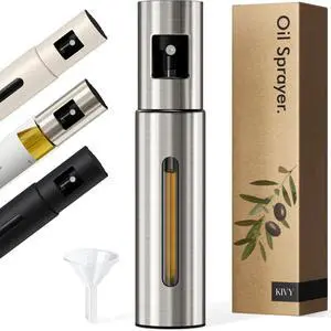 Glass Oil Sprayer for Cooking Precise Oil & Vinegar Spray Bottle Oil Mister Spray Bottle for Food Includes Funnel Perfect for Cooking & Air Fryer (Brushed Stainless Steel) Glass Oil Sprayer for Cooking Precise Oil & Vinegar Spray Bottle Oil Mister Spray Bottle for Food Includes Funnel Perfect for Cooking & Air Fryer (Brushed Stainless Steel)