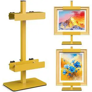 Tabletop Easel Stand Picture Easels for Display Up to 15.5" H Gold Picture Frame Stand Table Top Easel Metal Picture Easel for Photos, Painting, Artwork, Books (Base: 1.32 lbs) Tabletop Easel Stand Picture Easels for Display Up to 15.5" H Gold Picture Frame Stand Table Top Easel Metal Picture Easel for Photos, Painting, Artwork, Books (Base: 1.32 lbs)