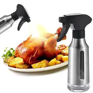 Oil Sprayer for Cooking,Stainless Steel Olive Oil Mister for Air Fryer Black Nozzel Dispenser Bottles Fat Reduction Glass Oil Control Spray Pot 6.35oz(180ml) Capacity Oil Sprayer for Cooking,Stainless Steel Olive Oil Mister for Air Fryer Black Nozzel Dispenser Bottles Fat Reduction Glass Oil Control Spray Pot 6.35oz(180ml) Capacity