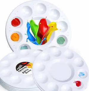 8pcs Paint Tray Palettes, Plastic White Palettes for Kids & Students,Paint Tray for Art Class,Craft DIY or Have a Birthday Painting Party 8pcs Paint Tray Palettes, Plastic White Palettes for Kids & Students,Paint Tray for Art Class,Craft DIY or Have a Birthday Painting Party