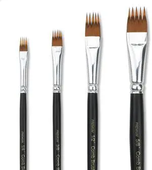 Paint Brush Comb Set - 4PCS Professional Grainer Brushes for Acrylic Painting, Oil & Watercolor - Texture Brushes for Artists & Beginners, Short Handle Paint Brush Comb Set - 4PCS Professional Grainer Brushes for Acrylic Painting, Oil & Watercolor - Texture Brushes for Artists & Beginners, Short Handle
