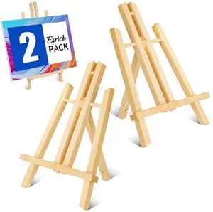 2 Pack 11.8" Wood Easels,Tabletop Easel for Painting,Painting Party, Displaying Canvases, Kids Student Table School Desktop, Portable Canvas Photo Picture Sign Holder 2 Pack 11.8" Wood Easels,Tabletop Easel for Painting,Painting Party, Displaying Canvases, Kids Student Table School Desktop, Portable Canvas Photo Picture Sign Holder