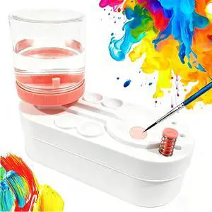 Upgraded Paint Brush Cleaner Brush Rinser Water Circulation(Pre Assembled), Watercolor/Oil and Water-Based Paint Brush Cleaner Tool, Gift for Adults Artist Beginners Upgraded Paint Brush Cleaner Brush Rinser Water Circulation(Pre Assembled), Watercolor/Oil and Water-Based Paint Brush Cleaner Tool, Gift for Adults Artist Beginners