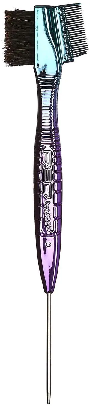 Chrome Edge Brush, 3-in-1 Bacteria-Free Boar Bristle Hair Styling Brush & Comb, Sterilized Bristles for Edges, Baby Hairs, Brows & Lashes (Chrome Ombre Finish) Chrome Edge Brush, 3-in-1 Bacteria-Free Boar Bristle Hair Styling Brush & Comb, Sterilized Bristles for Edges, Baby Hairs, Brows & Lashes (Chrome Ombre Finish)