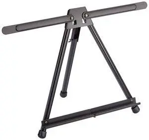 Adjustable Black Aluminum Table Top Display Easel with Extension Arm Wings -15" to 21" High - Portable Artist Tripod Folding Frame Stand - Holds Canvas, Paintings, Books, Photos, Signs Adjustable Black Aluminum Table Top Display Easel with Extension Arm Wings -15" to 21" High - Portable Artist Tripod Folding Frame Stand - Holds Canvas, Paintings, Books, Photos, Signs