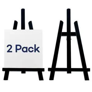 Black Wooden Display Easel Stand, 13 Inch Folding Tabletop A-Frame Mini Easels for Canvas, Photos, Wedding Signs & Menus, Solid Radiata Pine Wood, 2 Pack Black Wooden Display Easel Stand, 13 Inch Folding Tabletop A-Frame Mini Easels for Canvas, Photos, Wedding Signs & Menus, Solid Radiata Pine Wood, 2 Pack