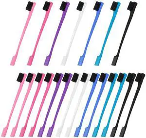 21 Pcs Double Sided Edge Control Hair Brush Comb Combo Pack Professional Hair Edge Brush Smooth Comb Grooming (7 Colors) 21 Pcs Double Sided Edge Control Hair Brush Comb Combo Pack Professional Hair Edge Brush Smooth Comb Grooming (7 Colors)